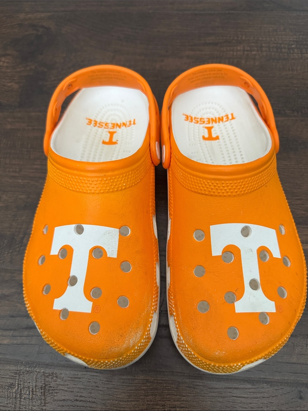 CROCS Tennessee Slip-On Clogs in Bright Orange with White Logo